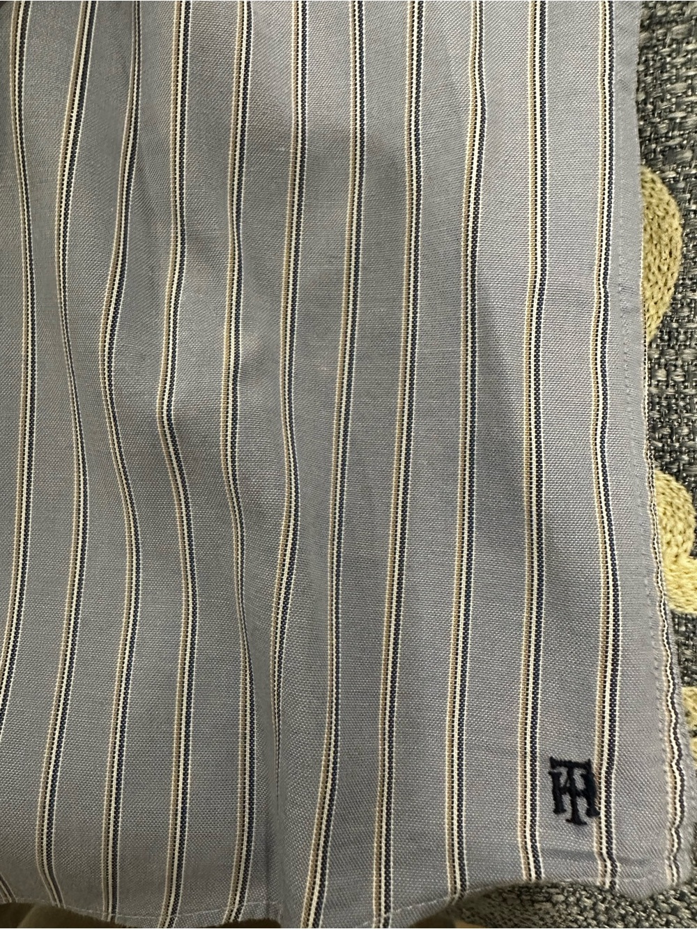 Tommy Hilfiger Striped Dress Shirt Mens 15-1/2 34/35 Cotton - Picture 4 of 7